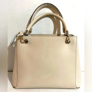 Nicoli Cream leather satchel handbag